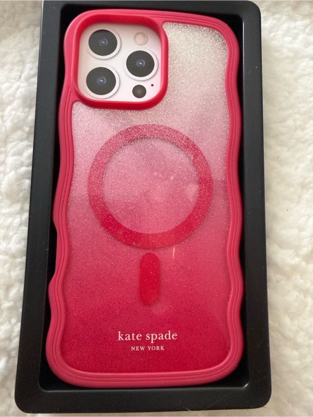 kate spade Pink Glitter MagSafe iPhone Case